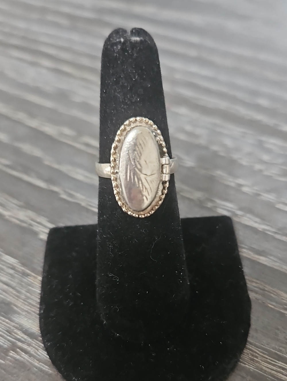 Sterling Silver Poison Ring Sz 6